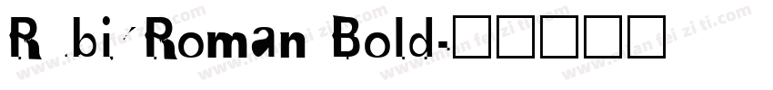 RubikRoman Bold字体转换
